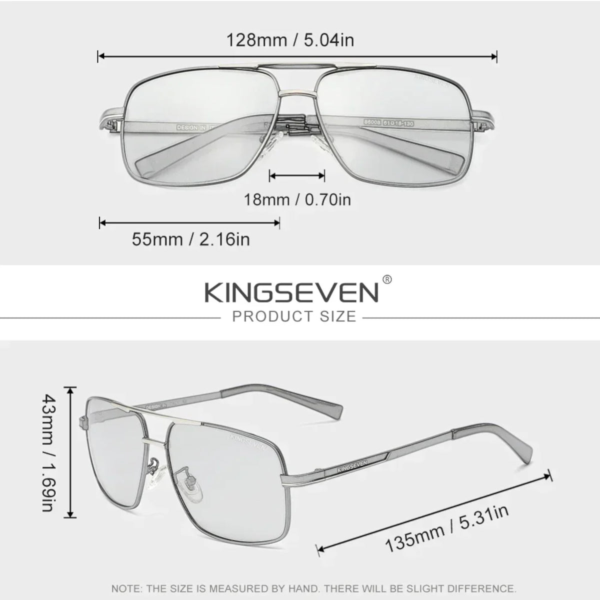 Sonnenbrille Kingseven 7891 R Premium Pilotenbrille Männer Polarisiert UV400 HD