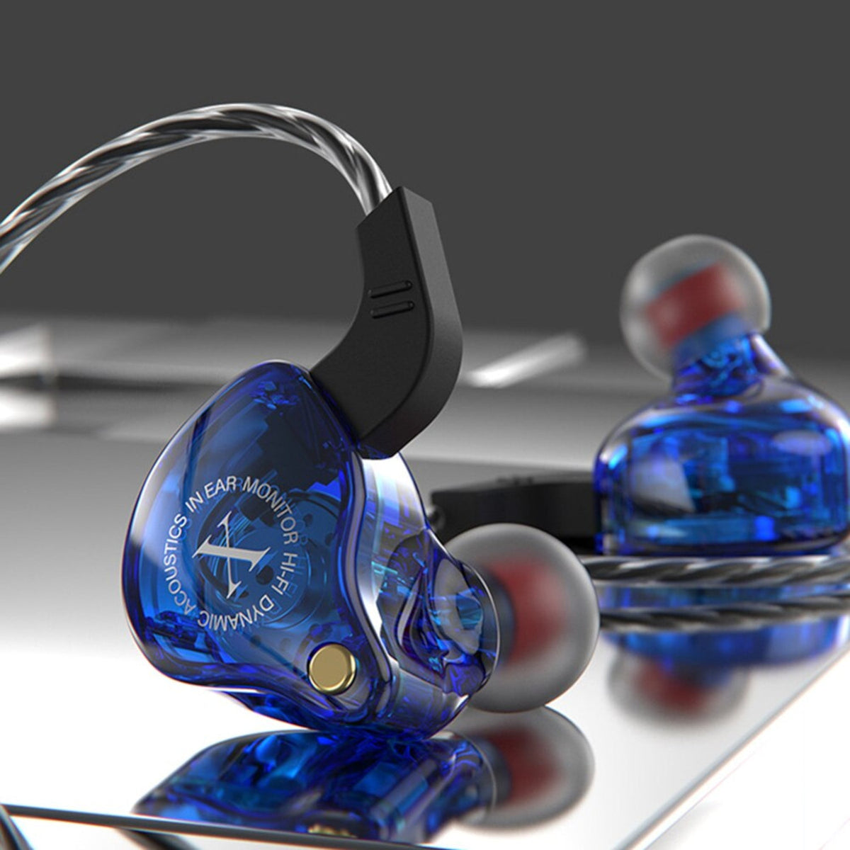 Rotes 3K X2 HD HiFi In-Ear-Headset mit Mikrofon