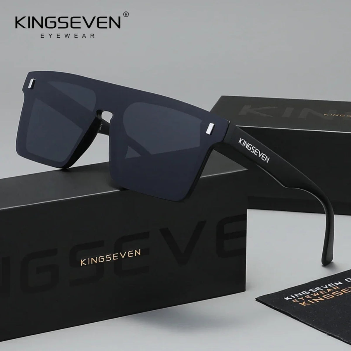 Designer Sonnenbrille Kingseven LC-792 Premium Black Polarisiert UV400 HD TR90