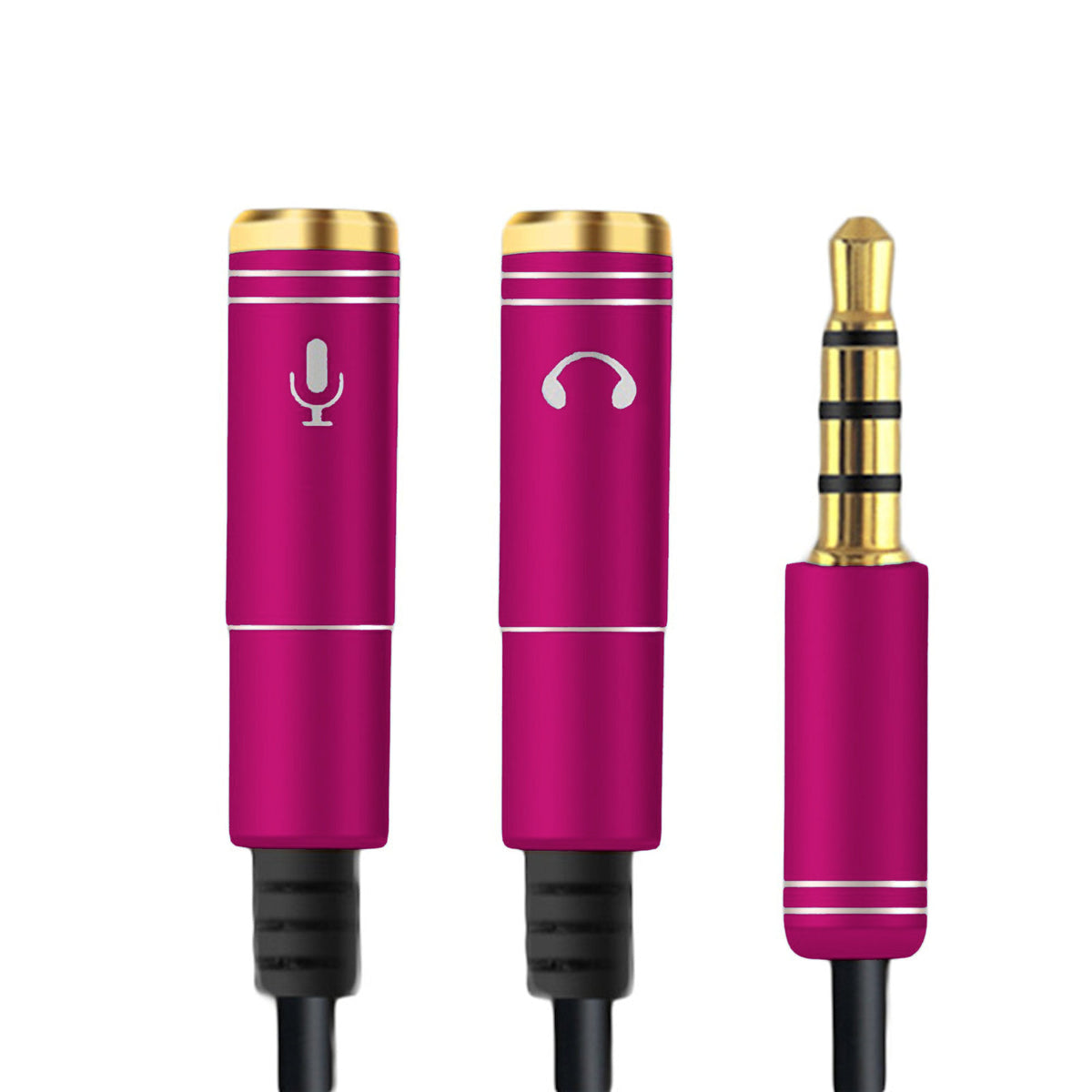 Audio Splitter Kabel Y Adapter Headset 3.5mm Klinke Stecker > 2 x Buchse