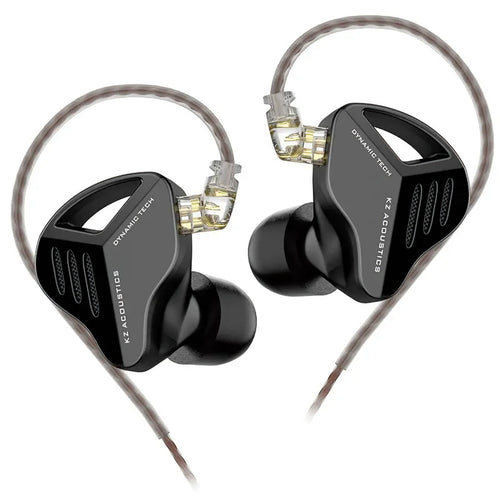 Schwarze KZ ZVX High-End In-Ear-Kopfhörer aus Metall