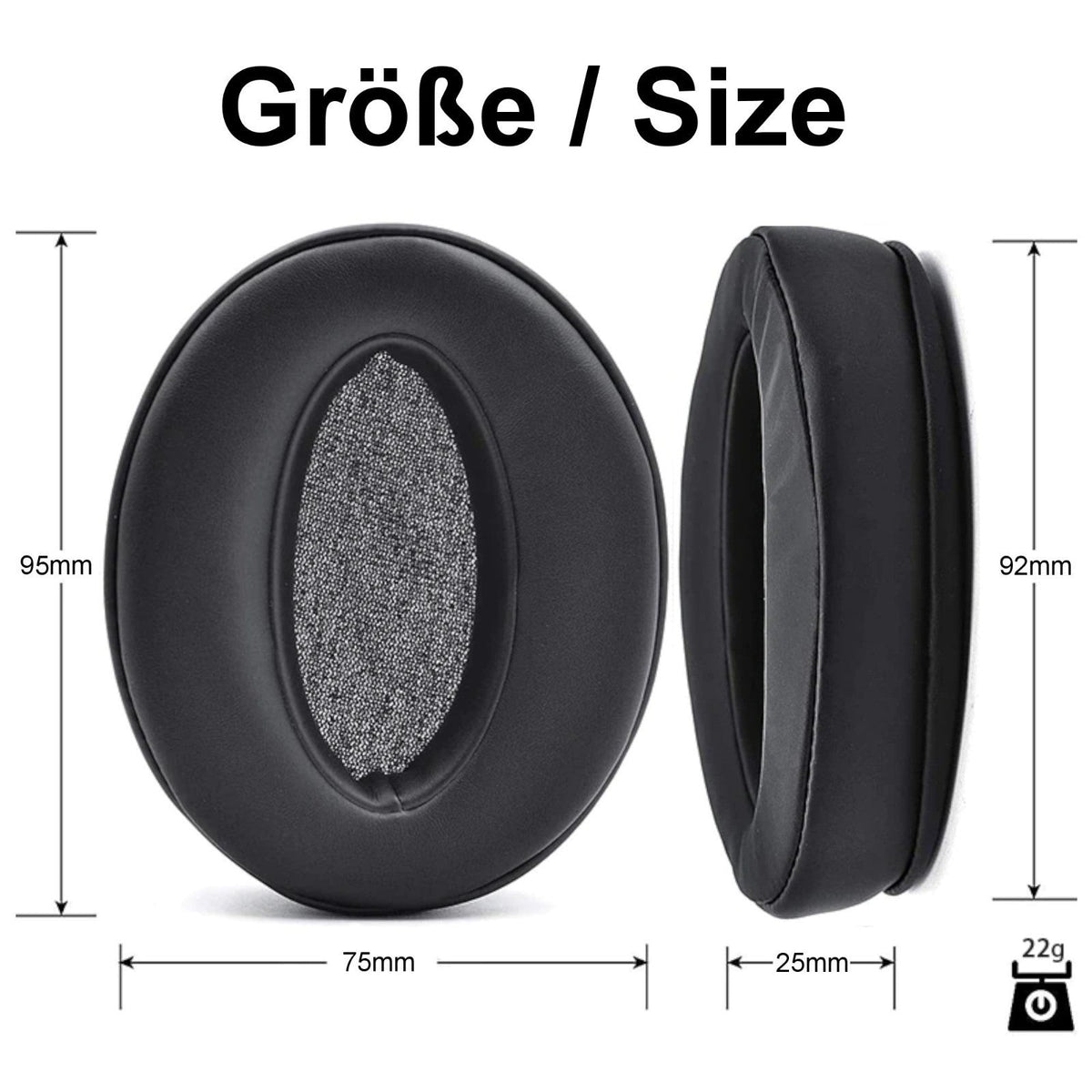 Schwarze Mesh-Ohrpolster für Sennheiser HD4-Serie