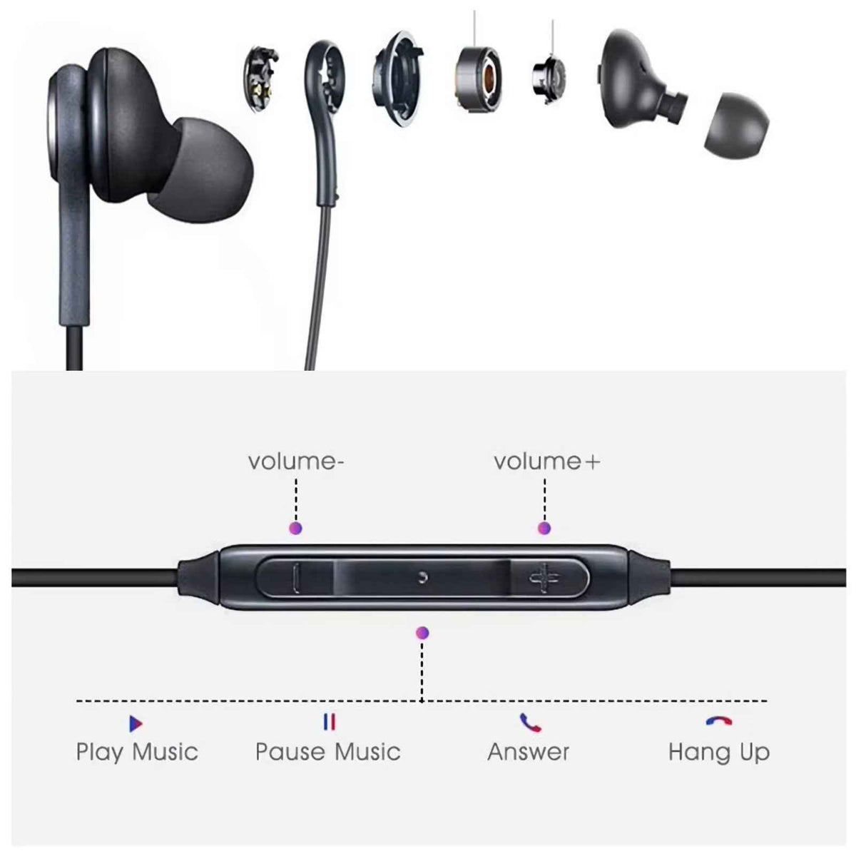 USB-C In-Ear-Kopfhörer mit Mikrofon und Fernbedienung