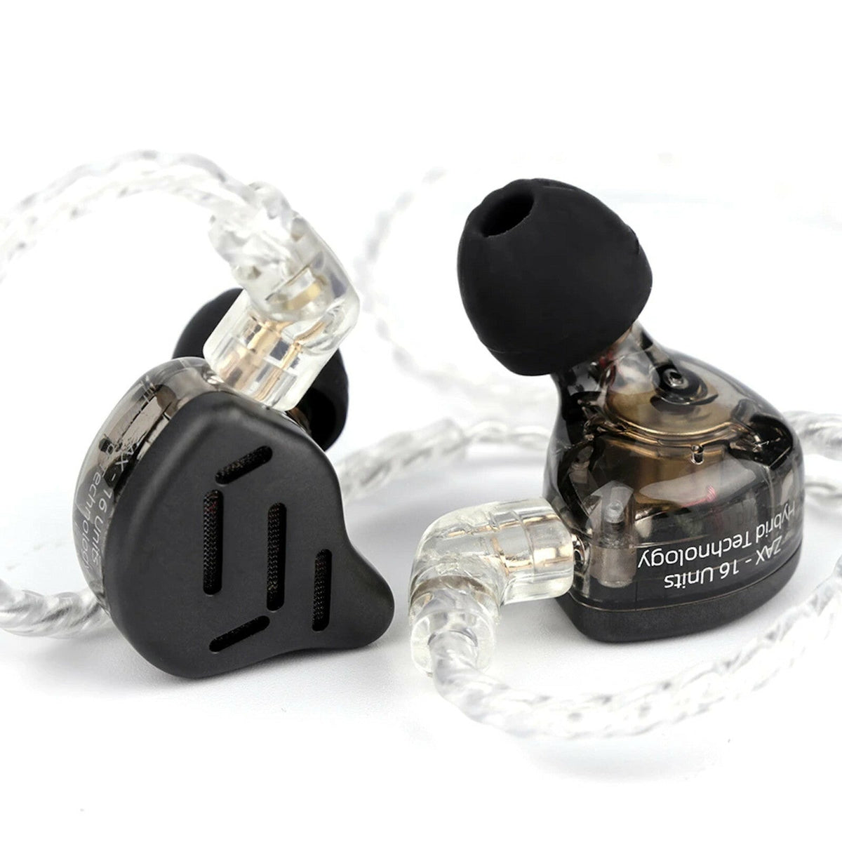 Schwarzes KZ ZAX In-Ear-Headset mit 16 Treibern
