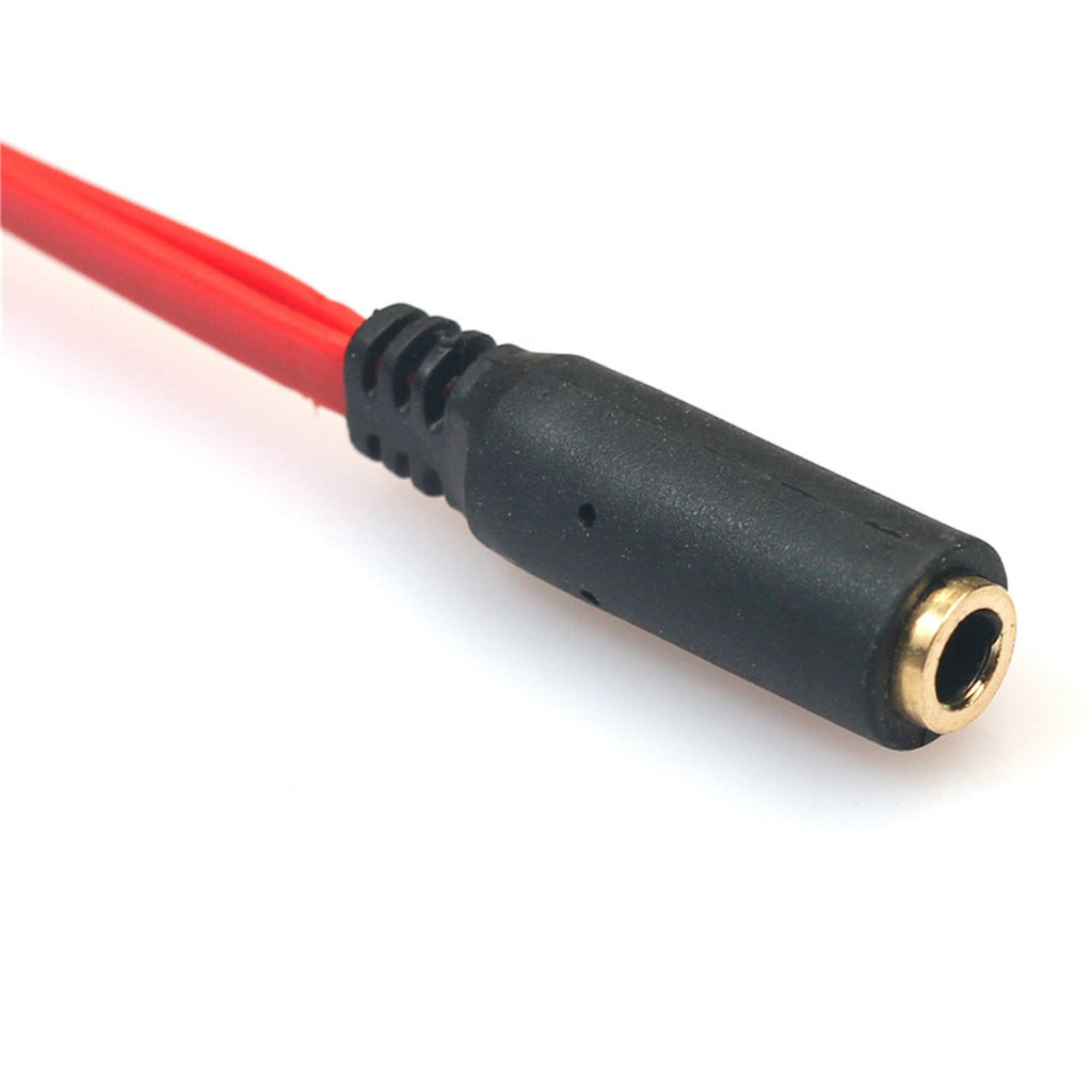 Roter 3,5-mm-Headset-Splitter für Audio und Mikrofon