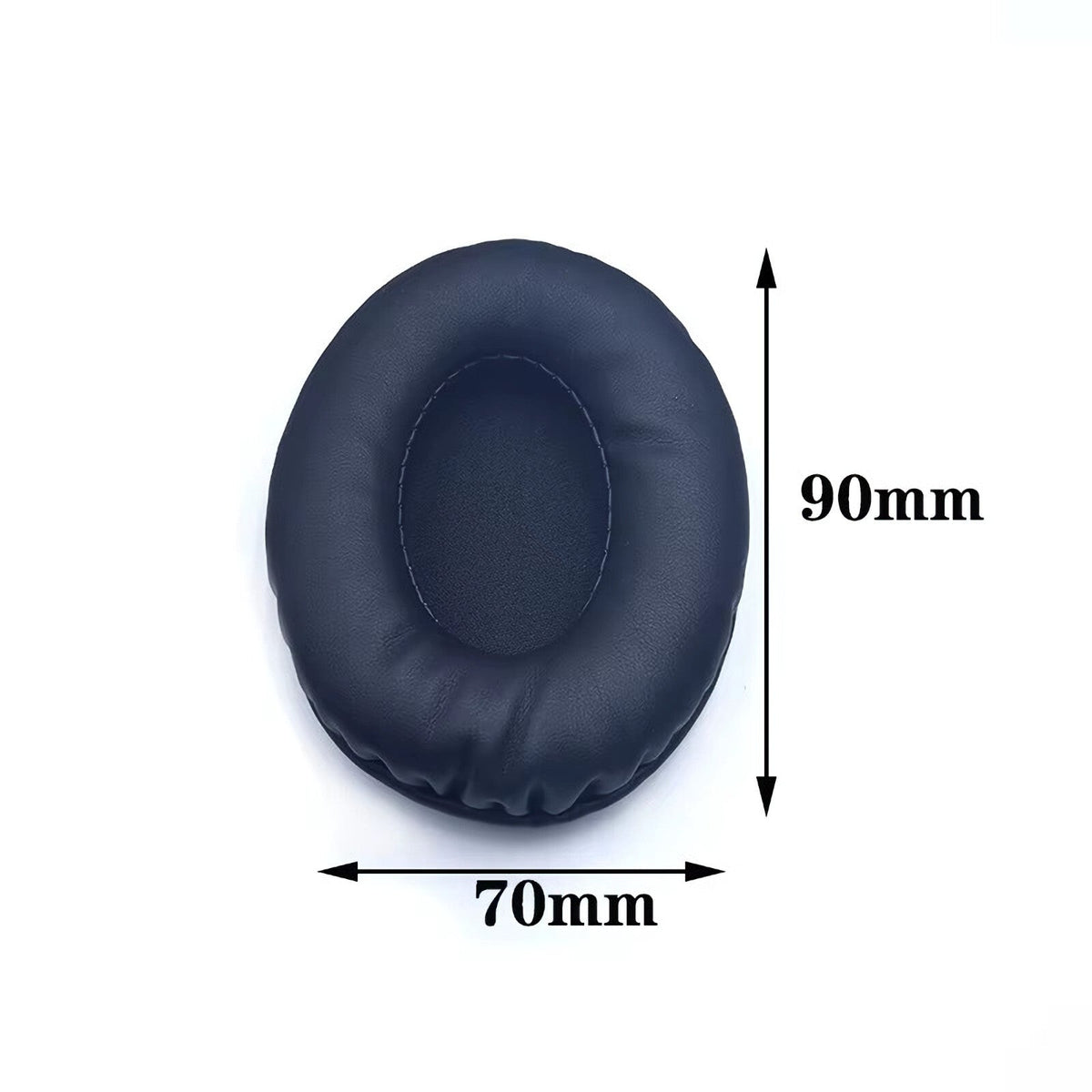 Ovale schwarze Memory-Foam Ohrpolster in verschiedenen Größen