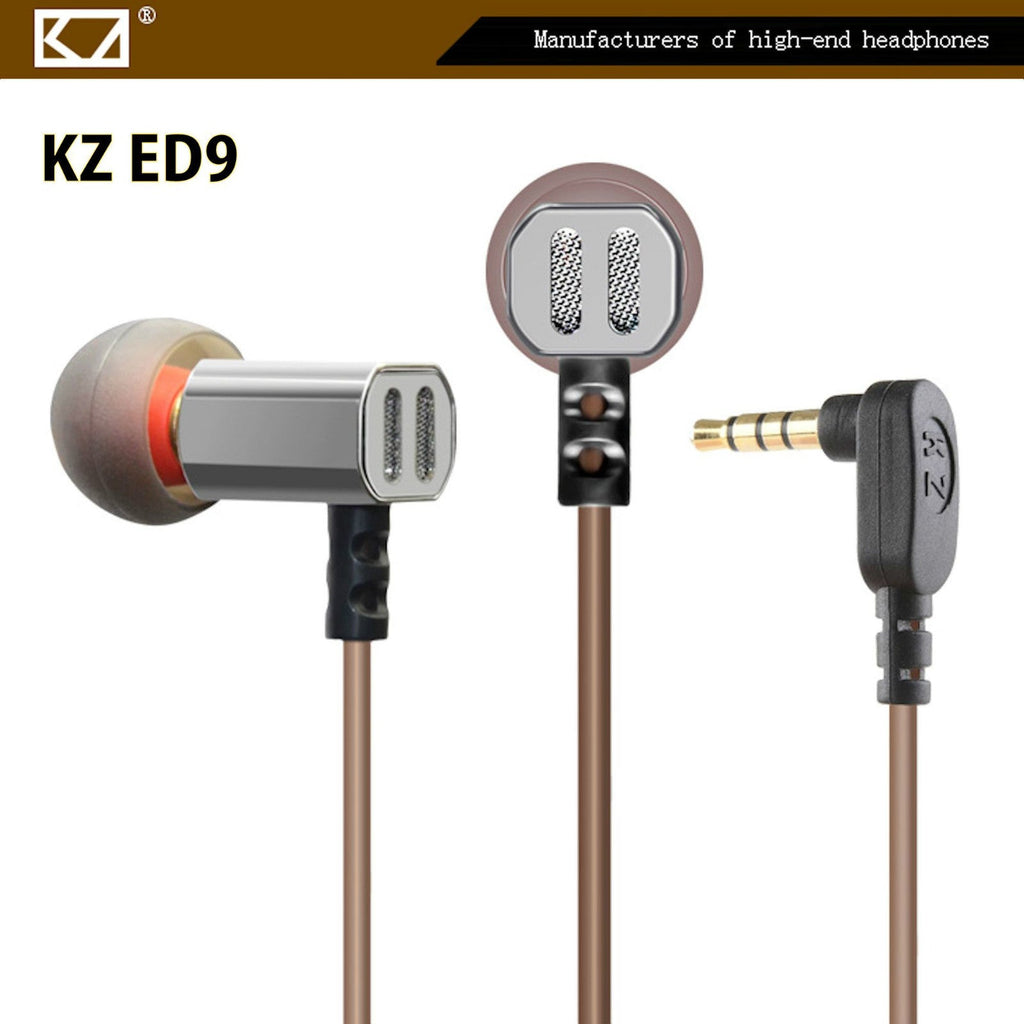 Silberne KZ ED9 HiFi In-Ear-Kopfhörer