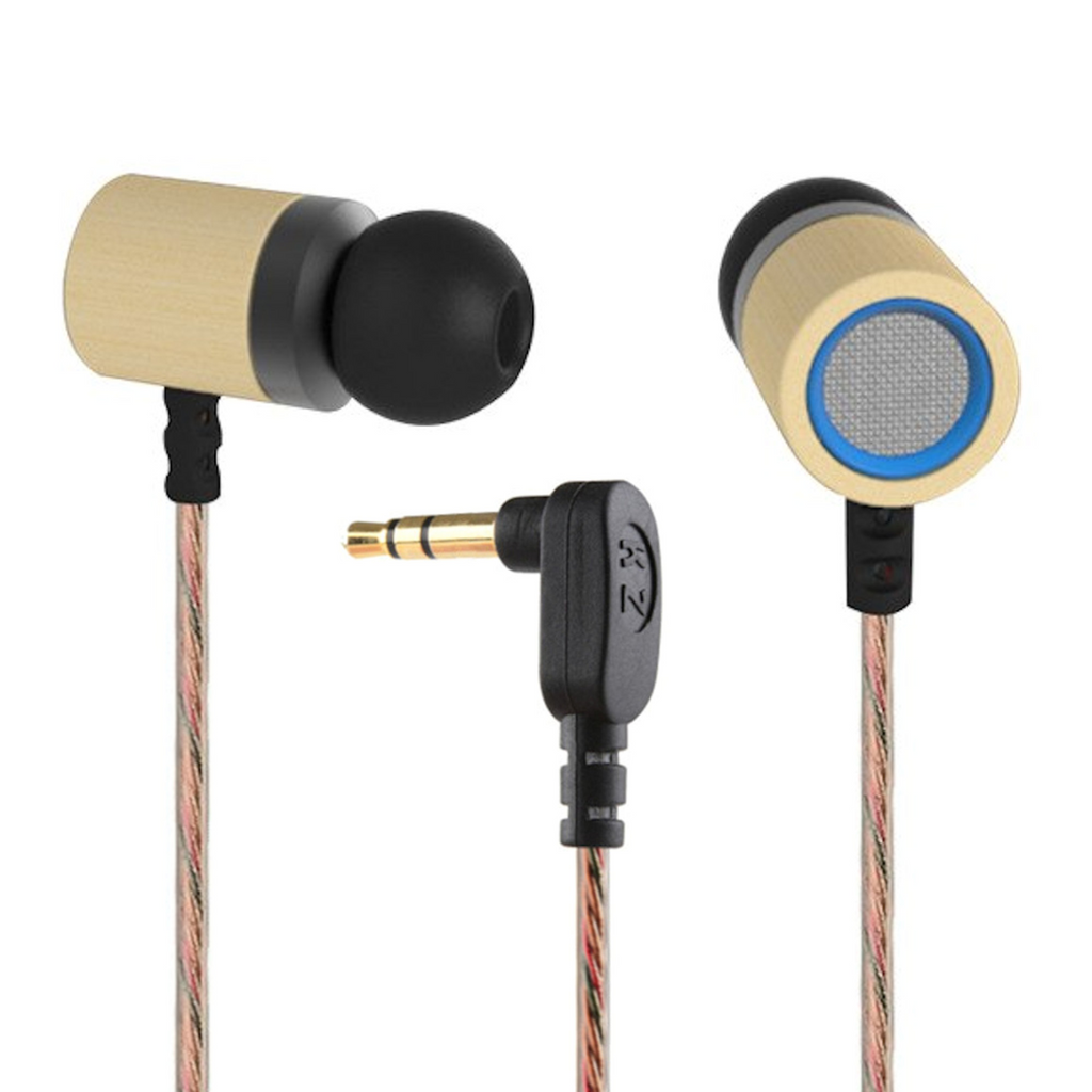 Original KZ ED7 Bambus Holz In-Ear Bass Kopfhörer PU-Hardcase HiFi High Quality