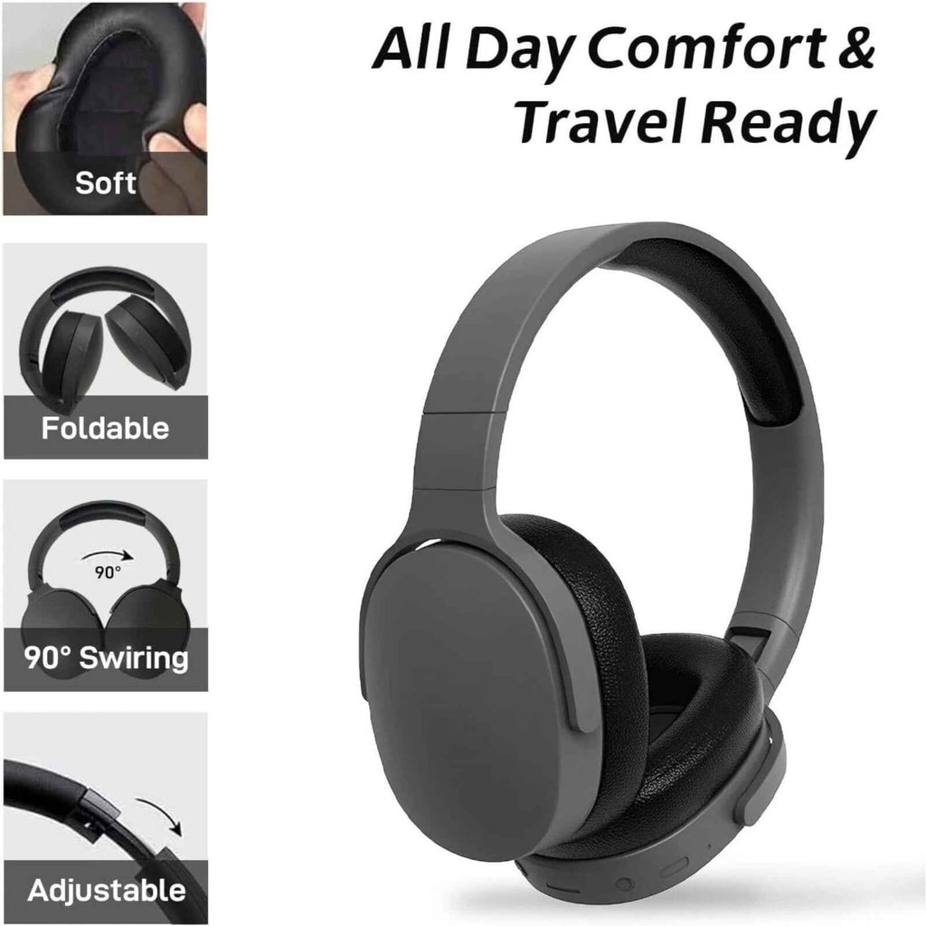 Wireless Bluetooth 5.3 Kopfhörer Bass Over Ear Hifi Stereo Headset True Sport