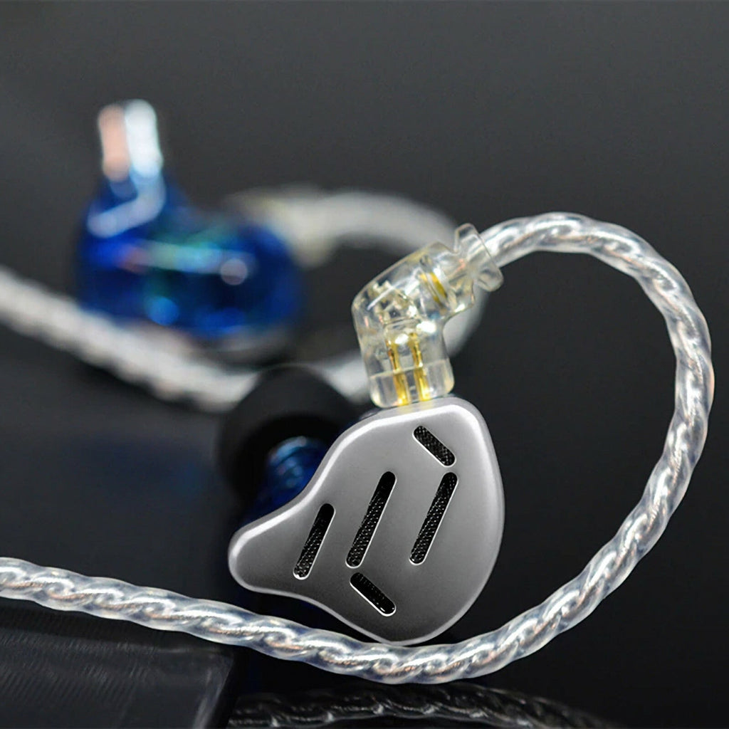 Silbernes KZ ZAX 16-Treiber HiFi In-Ear-Headset