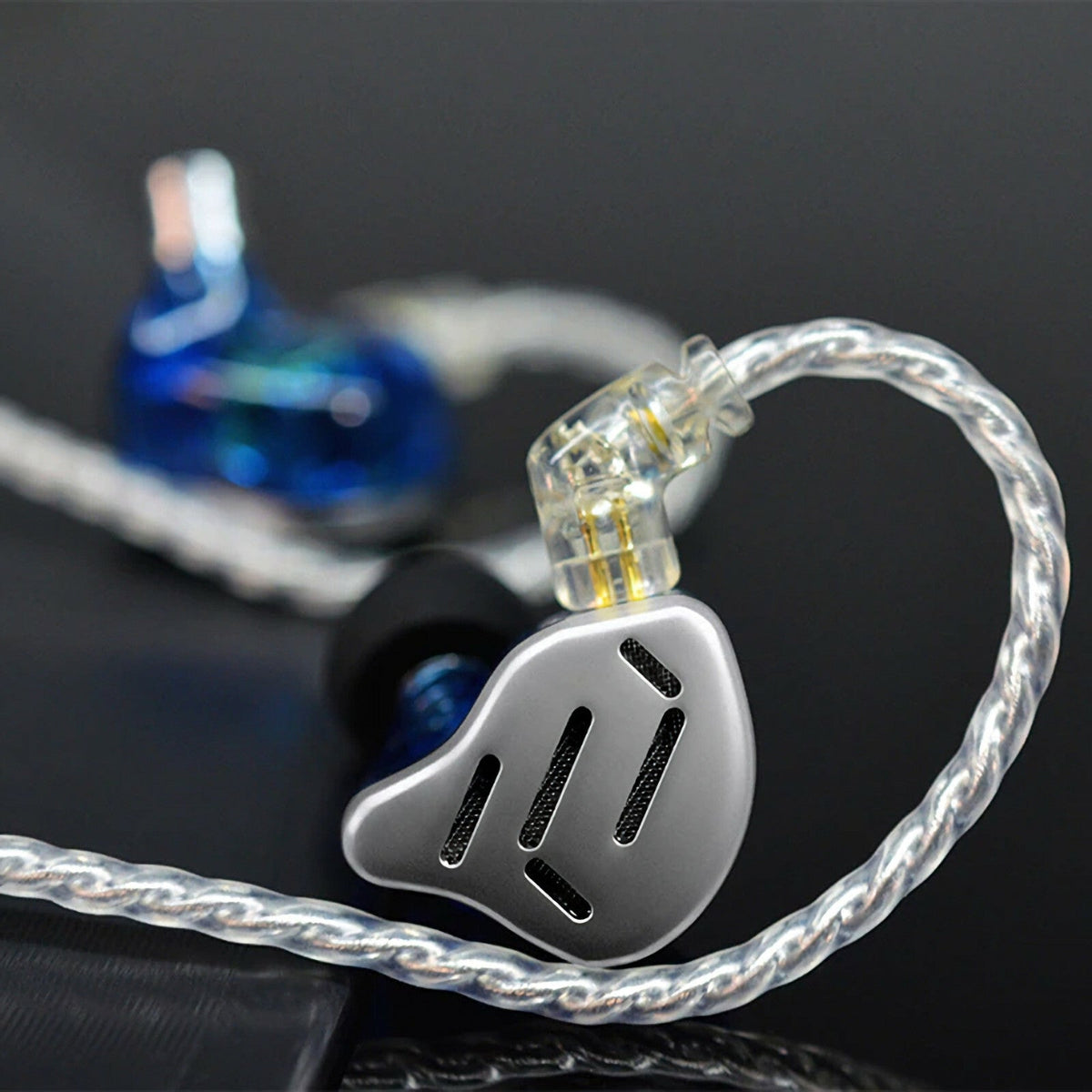 Silbernes KZ ZAX 16-Treiber HiFi In-Ear-Headset