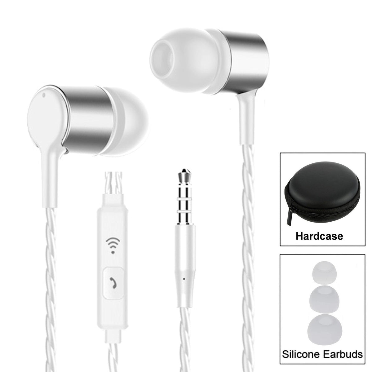 3K S24 In-Ear-Kopfhörer mit Mikrofon und PU-Tasche