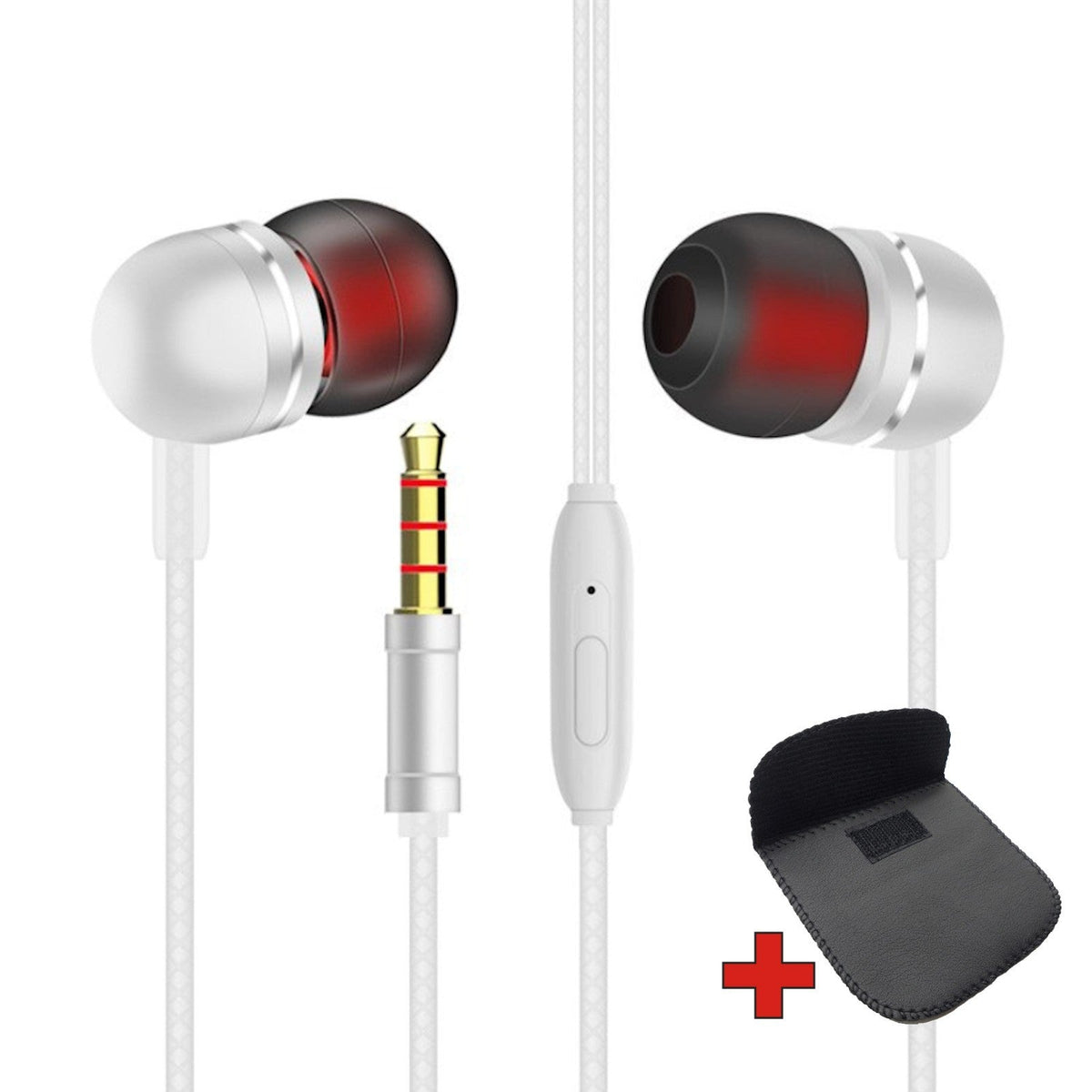 3K V13 In-Ear-Kopfhörer mit Mikrofon und PU-Tasche