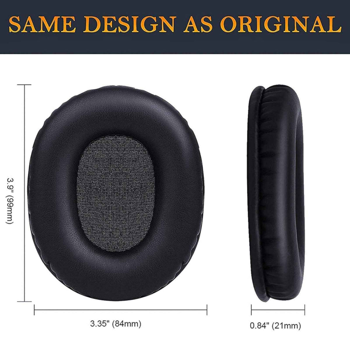 Ohrpolster für Audio Technica ATH M50X M40X M30X M20X MSR7 SX1 schwarz