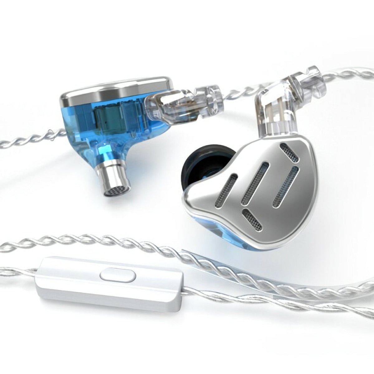 Silbernes KZ ZAX 16-Treiber HiFi In-Ear-Headset