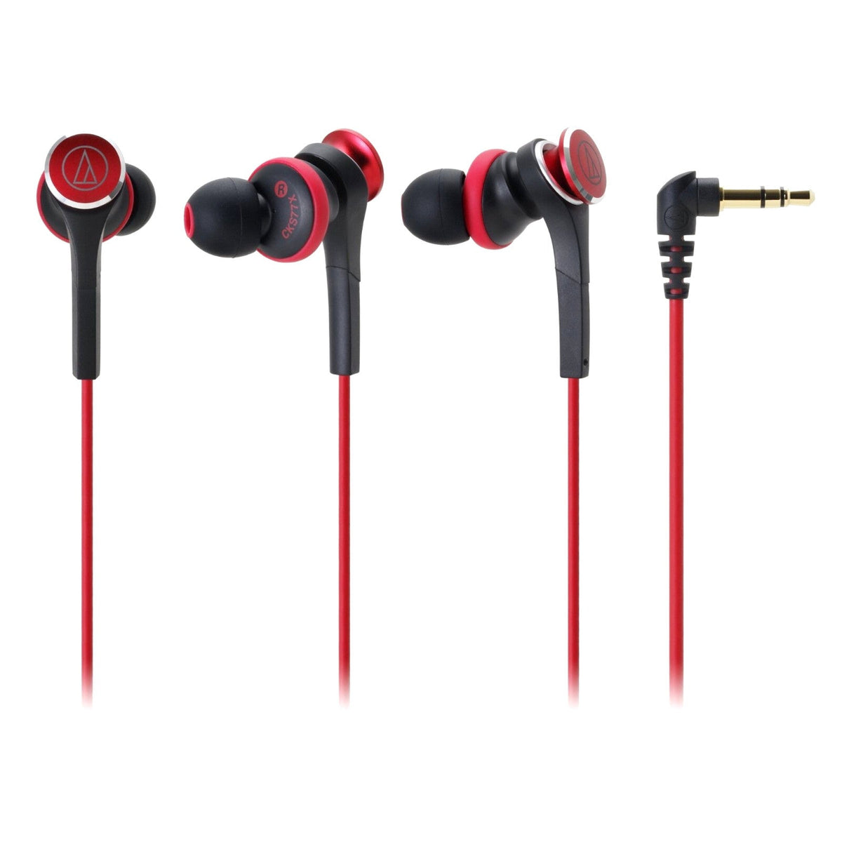 Rote Audio-Technica ATH-CKS77X Solid-Bass In-Ear-Kopfhörer