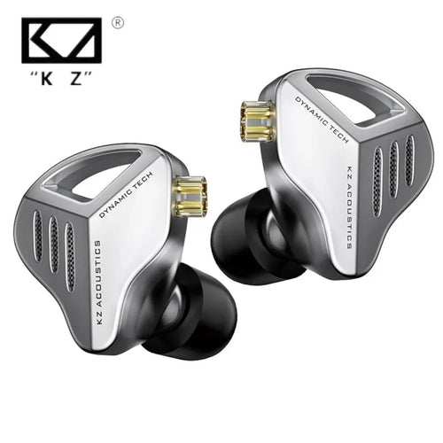 Silberne KZ ZVX High-End In-Ear-Kopfhörer aus Metall