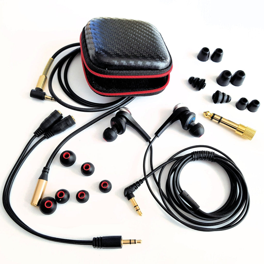 Schwarze Audio-Technica ATH-CKS77X Solid-Bass In-Ear-Kopfhörer