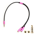 Roter 3,5-mm-Kopfhörer-Splitter auf zwei Buchsen