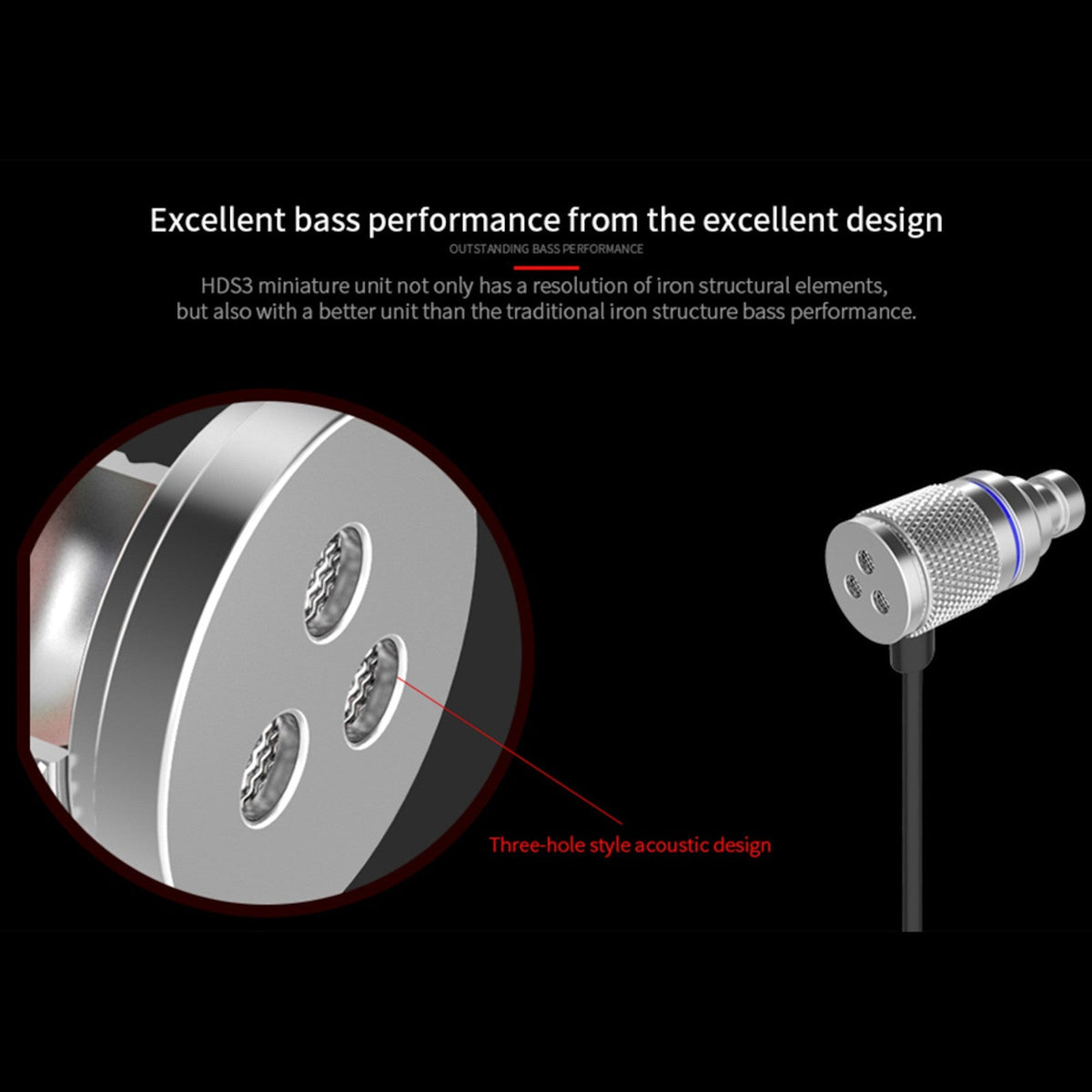 Silbernes KZ HDS3 In-Ear-Headset mit Hardcase