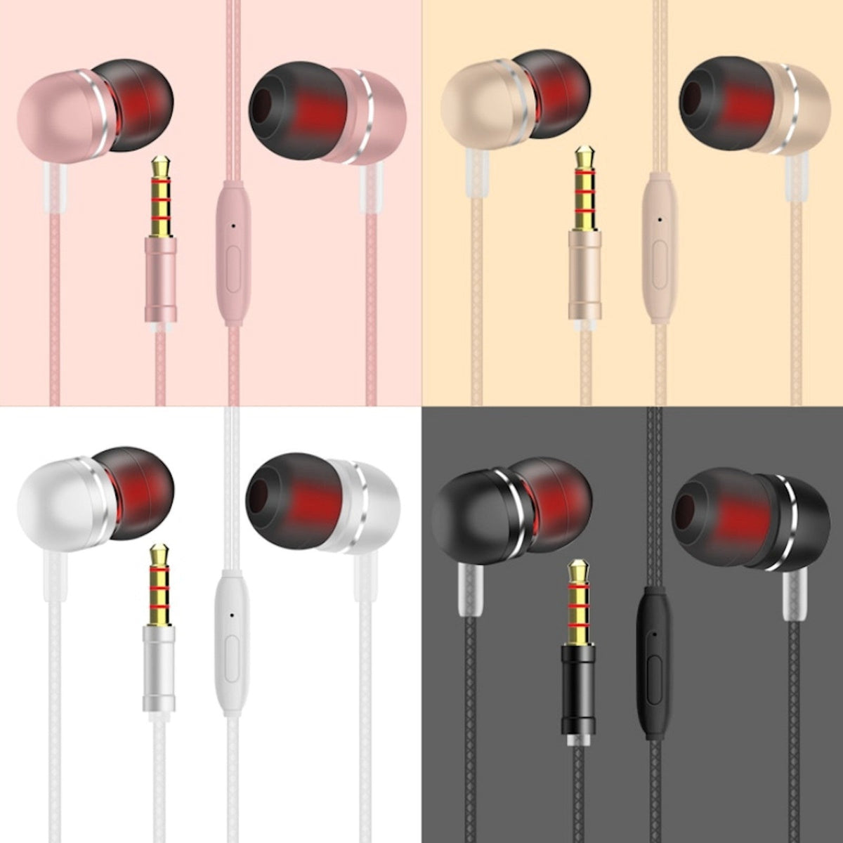 3K V13 In-Ear-Kopfhörer mit Mikrofon und PU-Tasche