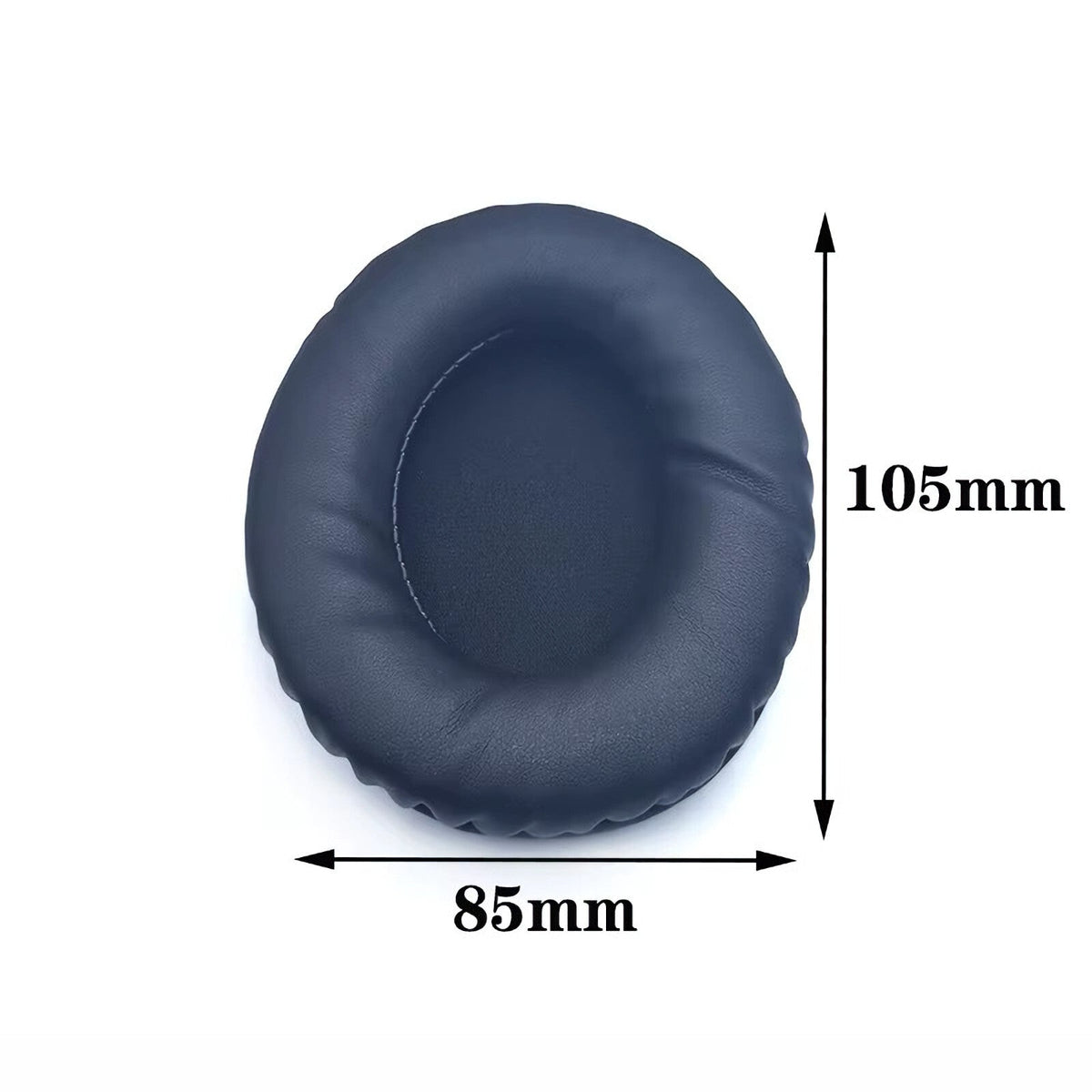 Ovale schwarze Memory-Foam Ohrpolster in verschiedenen Größen