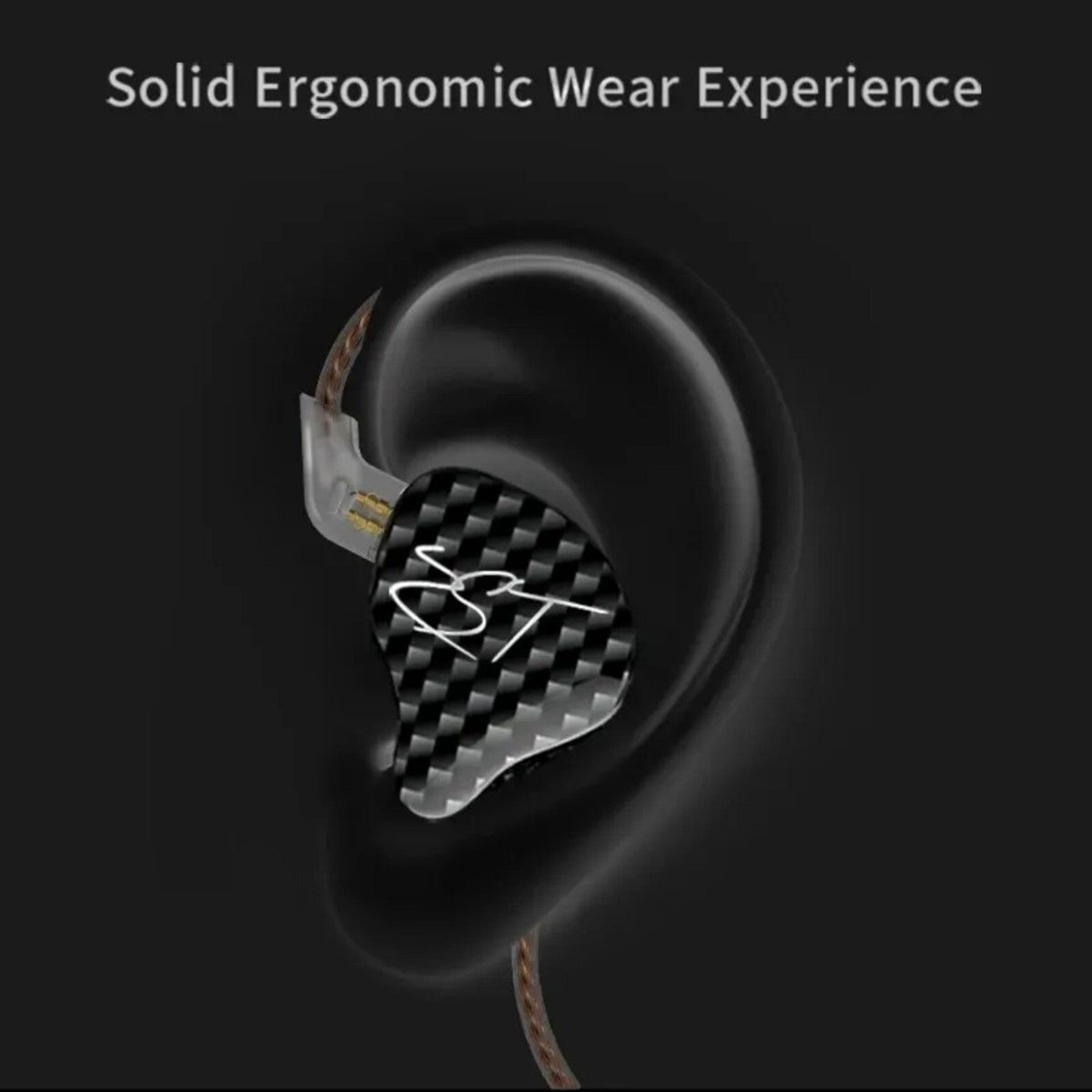 Schwarzes KZ ZST Pro Hybrid In-Ear-Headset