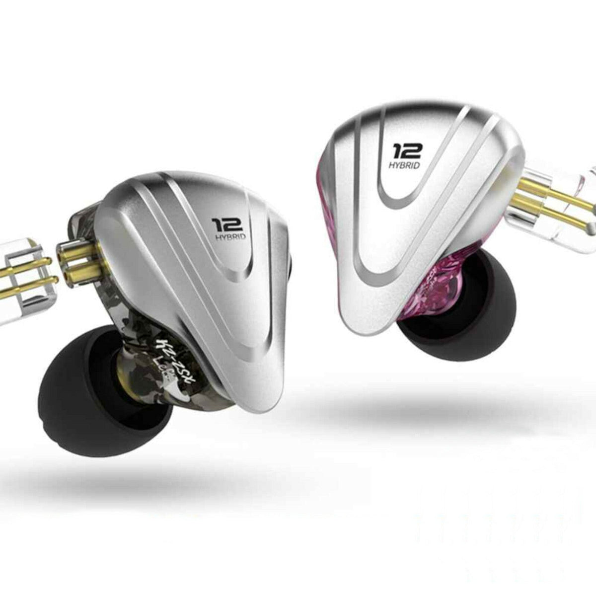 Lilafarbenes KZ ZSX In-Ear-Headset mit 12 Treibern