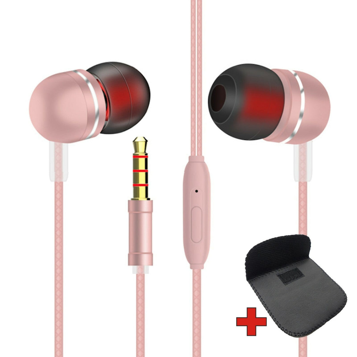 3K V13 In-Ear-Kopfhörer mit Mikrofon und PU-Tasche