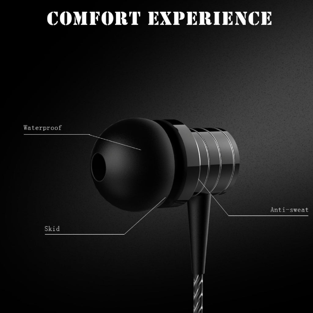 Schwarzer PTM P15 Metall In-Ear-Kopfhörer