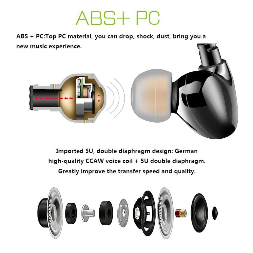 Schwarze KZ S6 Pro Sport In-Ear-Kopfhörer