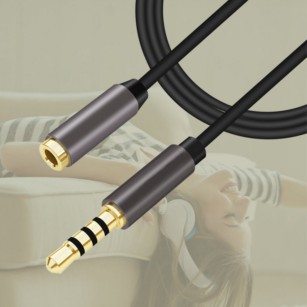 Schwarze 3 m 4-polige Headset-Verlängerung