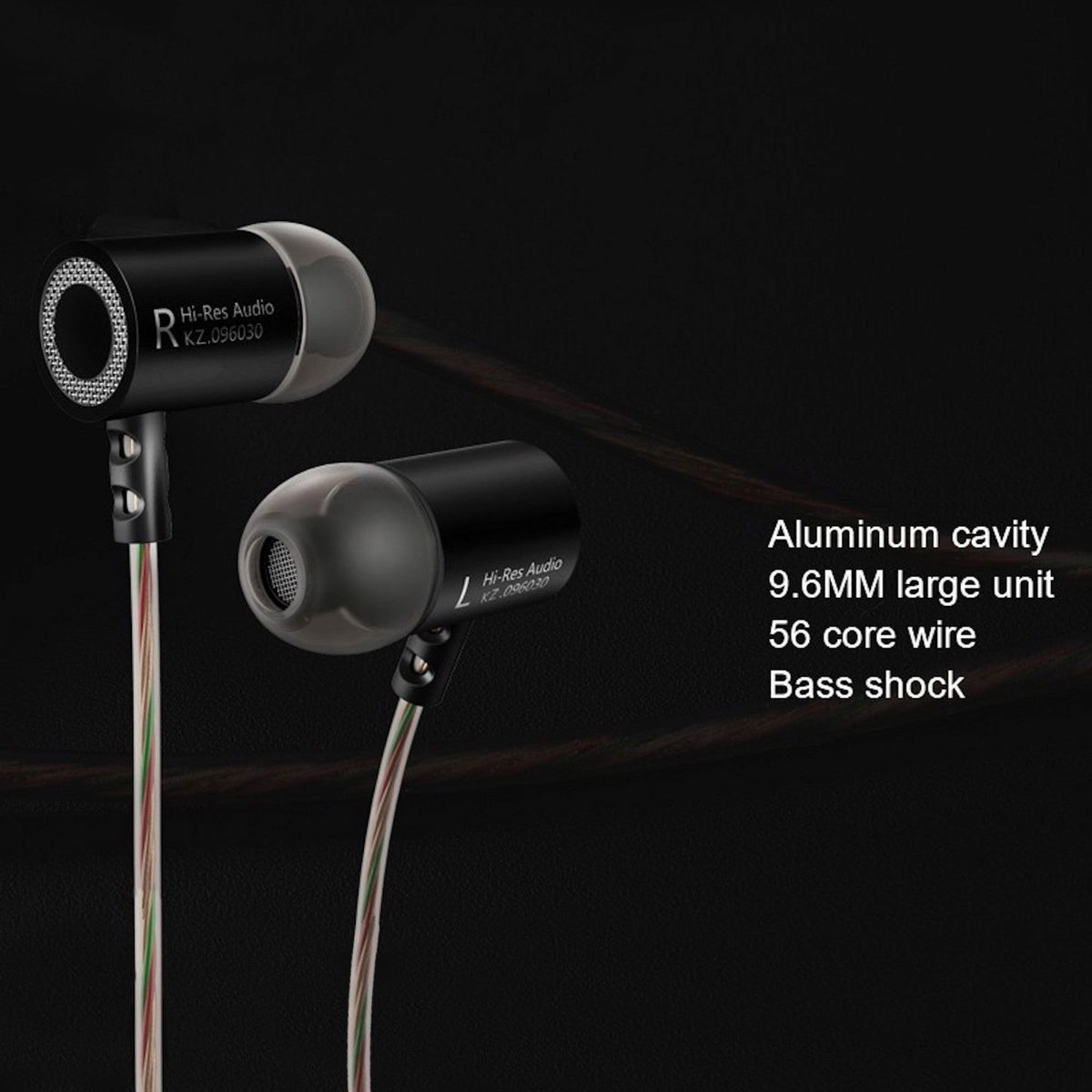 Schwarze KZ Z1 High-End In-Ear-Kopfhörer mit Hardcase