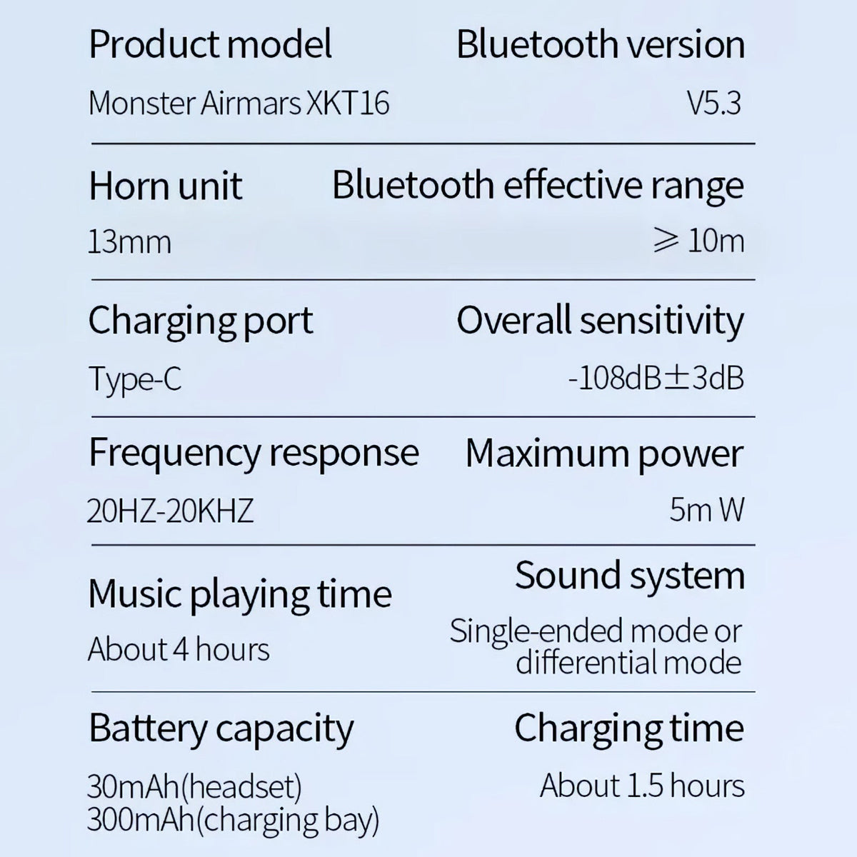 Airmars XKT16 Bluetooth In-Ear-Kopfhörer