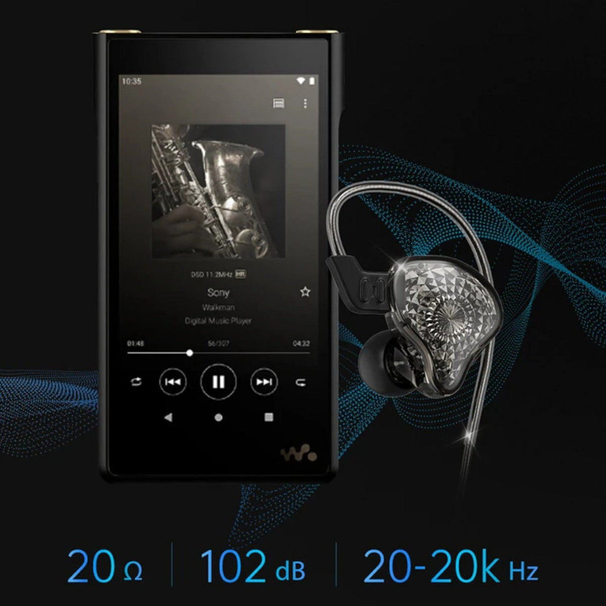 Kristallfarbenes 3K K2 HD In-Ear-Headset