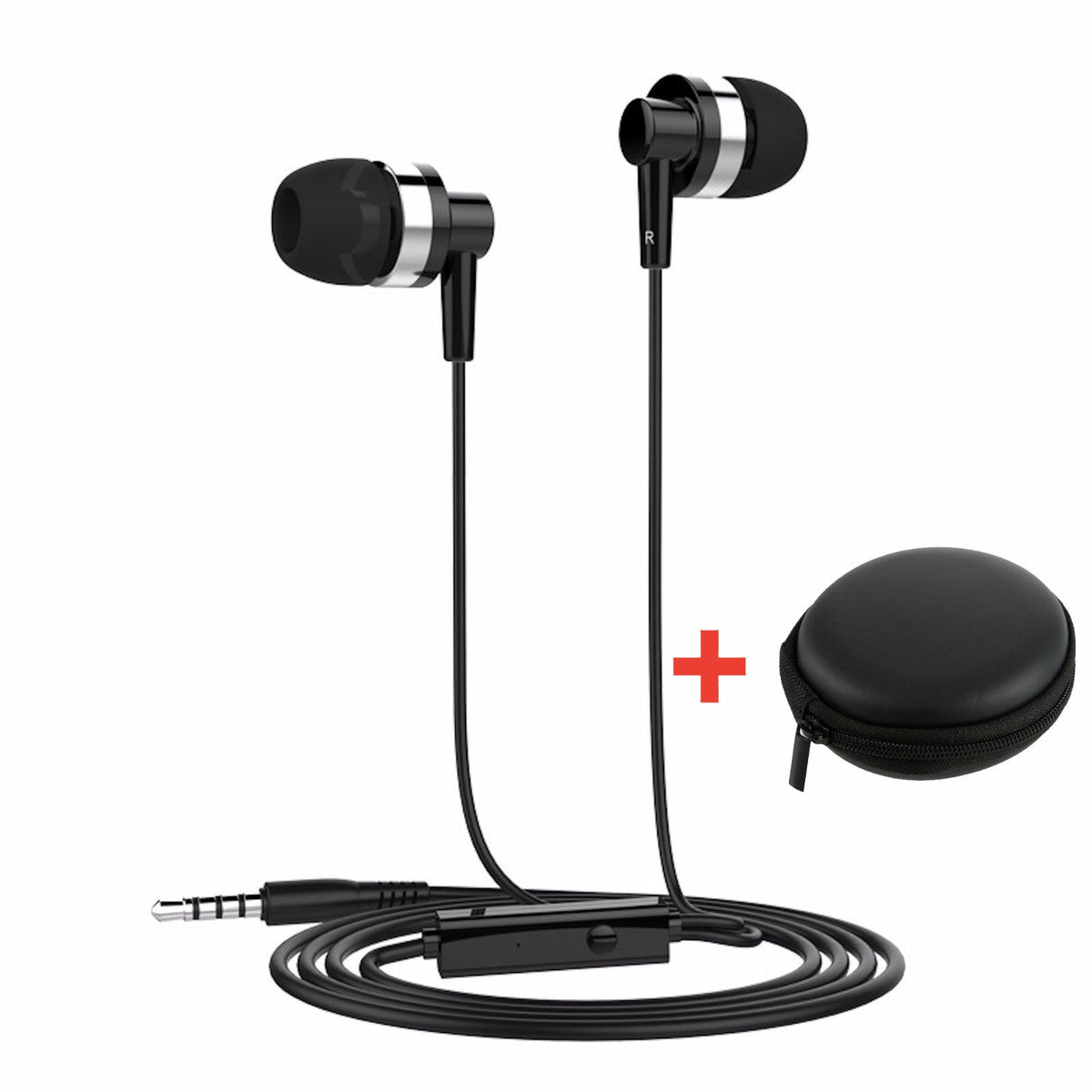 Schwarzes Langsdom JD89 In-Ear-Headset