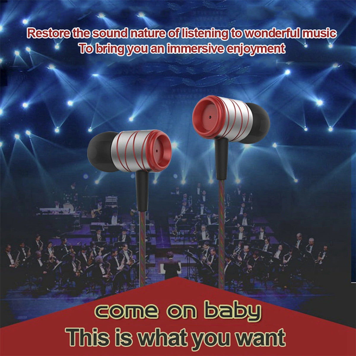 Silber-rotes KZ ED1HS In-Ear-Headset