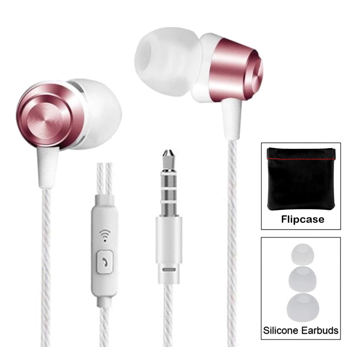 3K S3 In-Ear-Kopfhörer mit Mikrofon und PU-Tasche