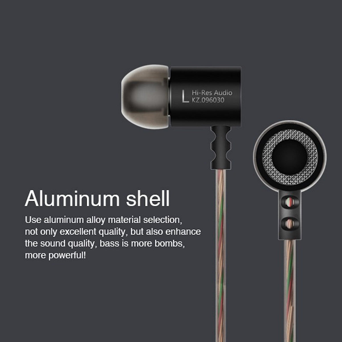 Schwarze KZ Z1 High-End In-Ear-Kopfhörer mit Hardcase